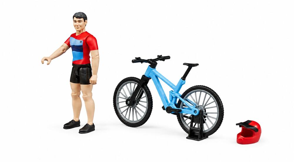 NWT Bruder bworld Road Bike with Rider Action Figure